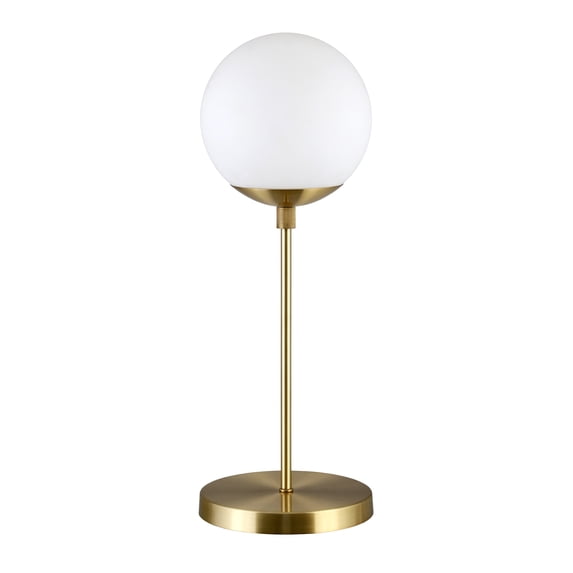 Evelyn&Zoe Contemporary Metal Globe & Stem Table Lamp