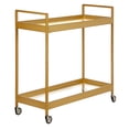 thumbnail image 1 of Evelyn&Zoe Cooper 33" Wide Rectangular Bar Cart in Brass, 1 of 7