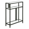 thumbnail image 1 of Evelyn&Zoe Cortland 22" Wide Rectangular Console Table with Glass Shelves, Blackened Bronze, 1 of 4