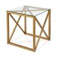 thumbnail image 1 of Evelyn&Zoe Dixon 20" Wide Square Side Table in Brass, 1 of 7
