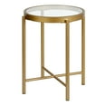 thumbnail image 1 of Evelyn&Zoe Duxbury 18" Wide Round Side Table, Brass, 1 of 7