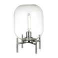thumbnail image 1 of Evelyn&Zoe Edison 15.38" Tall Table Lamp with Glass Shade, Polished Nickel/Clear, 1 of 9
