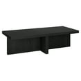 thumbnail image 1 of Evelyn&Zoe Elna 54" Wide Rectangular Coffee Table, Black Grain, 1 of 8