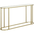 thumbnail image 1 of Evelyn&Zoe Erikson 54" Wide Rectangular Console Table, Brass, 1 of 5