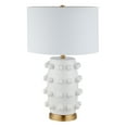 thumbnail image 1 of Evelyn&Zoe Farrington 26" Tall Ceramic Table Lamp with Fabric Shade, Matte White/White, 1 of 7