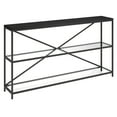 thumbnail image 1 of Evelyn&Zoe Fionn 55" Wide Rectangular Console Table, Blackened Bronze/Black Grain, 1 of 5