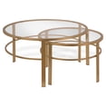 Evelyn&Zoe Gaia Round Nested Coffee Table, Brass - Walmart.com