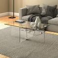 thumbnail image 1 of Evelyn&Zoe Gehry 24'' Wide Rectangular Coffee Table, Clear Glass, 1 of 5