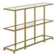 thumbnail image 1 of Evelyn&Zoe Greenwich 42" Wide Rectangular Console Table, Brass, 1 of 5