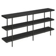 thumbnail image 1 of Evelyn&Zoe Harper 64" Wide Rectangular Console Table, Black Grain, 1 of 8