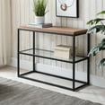 thumbnail image 1 of Evelyn&Zoe Hector 42" Wide Rectangular Console Table, Blackened Bronze/Rustic Oak, 1 of 9