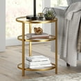 thumbnail image 1 of Evelyn&Zoe Helena 18.5" Wide Round Side Table in Brass, 1 of 5