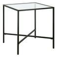 thumbnail image 1 of Evelyn&Zoe Henley 20" Wide Square Side Table with Glass Top, Blackened Bronze, 1 of 7
