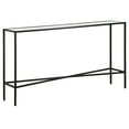 thumbnail image 1 of Evelyn&Zoe Henley 55" Wide Rectangular Console Table with Glass Top, Blackened Bronze, 1 of 8
