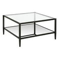 thumbnail image 1 of Evelyn&Zoe Hera 32" Wide Square Coffee Table with Mirror Shelf in Blackened Bronze, 1 of 8