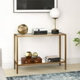 thumbnail image 1 of Evelyn&Zoe Hera 42" Wide Rectangular Console Table with Mirror Shelf, Brass, 1 of 7