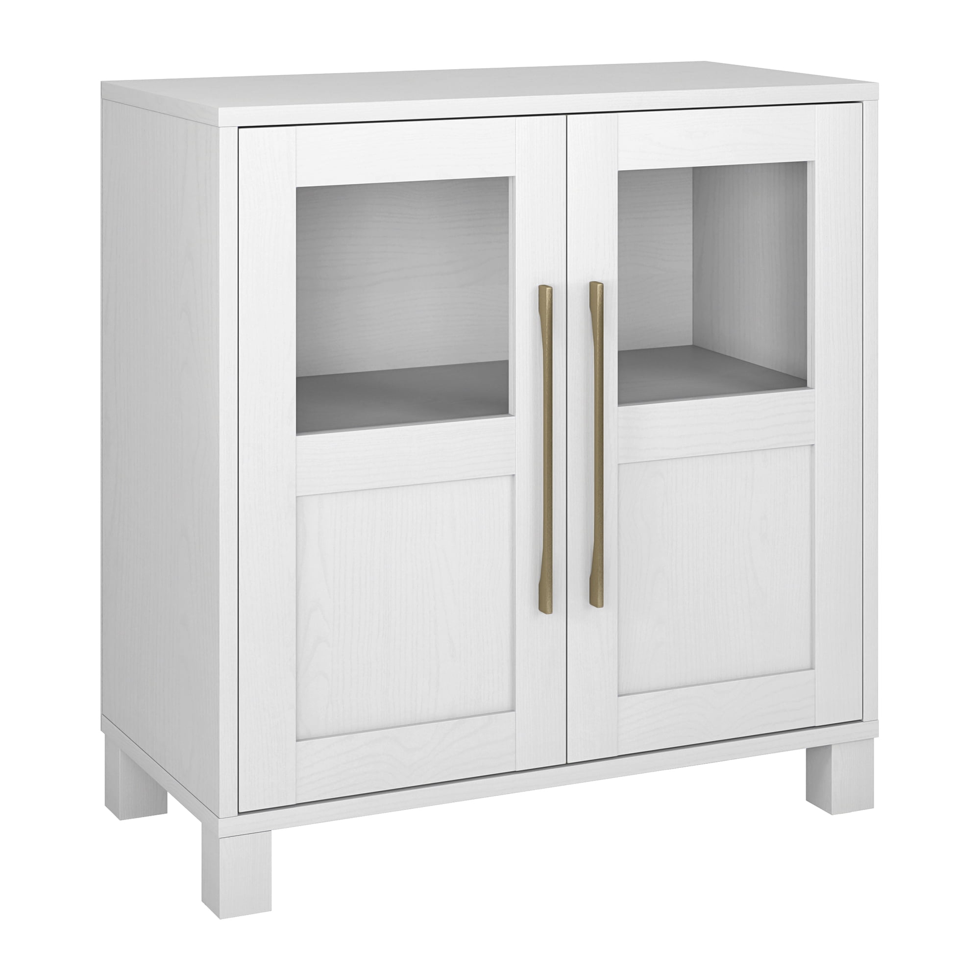 White MDF Freestanding Office Cabinet with Adjustable Shelving