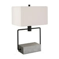 thumbnail image 1 of Evelyn&Zoe Holden 22" Modern Metal and Concrete Table Lamp with White Rectangle Fabric Shade, 1 of 7