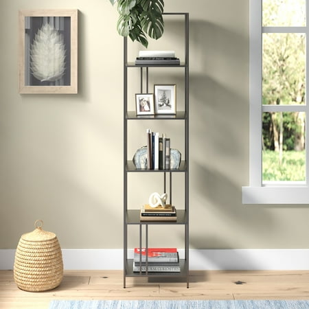 Camden&Wells - Ernest 18" Wide Bookcase - Gunmetal Gray