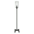 thumbnail image 1 of Evelyn&Zoe Industrial Metal Floor Lamp with Seeded Glass Shade, 1 of 7