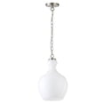 thumbnail image 1 of Evelyn&Zoe Industrial Pendant with White Milk Glass Shade, 11", 1 of 10