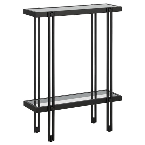 Evelyn&Zoe Inez 22" Wide Rectangular Console Table, Blackened Bronze