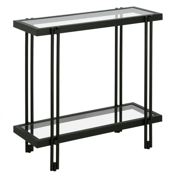 Evelyn&Zoe Inez 24" Wide Rectangular Side Table, Blackened Bronze