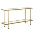 thumbnail image 1 of Evelyn&Zoe Inez 55" Wide Rectangular Console Table in Brass, 1 of 7