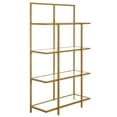 thumbnail image 1 of Evelyn&Zoe Ingels 62" Tall Rectangular Bookcase, Brass, 1 of 8