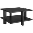 thumbnail image 1 of Evelyn&Zoe Ingrid 35" Wide Square Coffee Table, Black Melamine, 1 of 7
