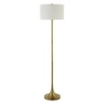 thumbnail image 1 of Evelyn&Zoe Josephine 62" Tall Floor Lamp with Fabric Shade, Brass/White, 1 of 8