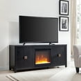 thumbnail image 1 of Evelyn&Zoe Juniper Rectangular TV Stand with Crystal Fireplace for TV's up to 65", Black, 1 of 11
