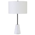 thumbnail image 1 of Evelyn&Zoe Killian 25.5" Modern Marble and Metal Table Lamp with White Drum Fabric Shade, 1 of 7