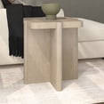 thumbnail image 1 of Evelyn&Zoe Laguna 20" Wide Square Side Table in Alder White, 1 of 4
