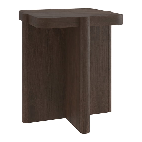 Evelyn&Zoe Modern/Contemporary 20" Wide Brown Oak Side Table