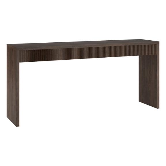Evelyn&Zoe Modern/Contemporary 64" Wide Alder Brown Console Table