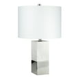 thumbnail image 1 of Evelyn&Zoe Lena 21.5" Tall Table Lamp with Fabric shade in Marble/Polished Nickel/White, 1 of 9