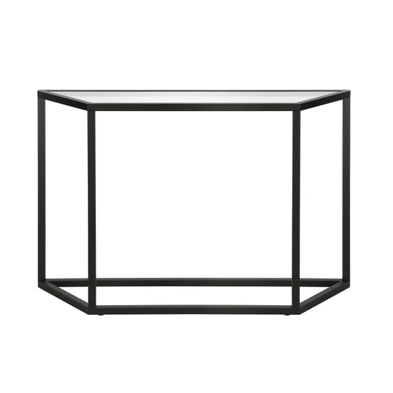 Evelyn&Zoe Levi 44" Wide Trapezoid Console Table, Blackened Bronze