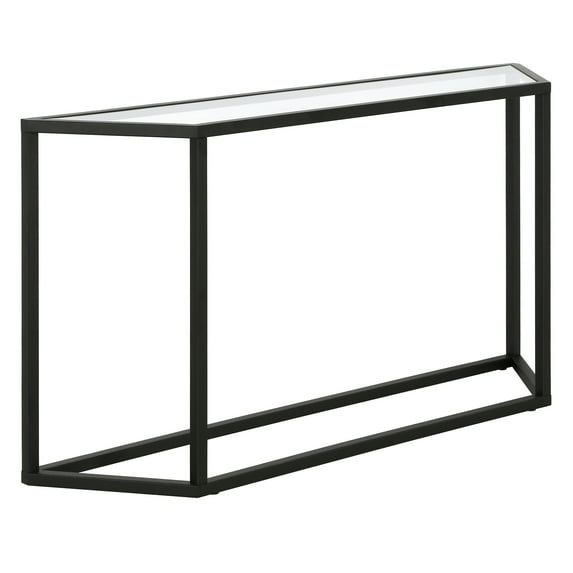 Evelyn&Zoe Levi 55" Wide Trapezoid Console Table, Blackened Bronze