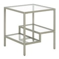 thumbnail image 1 of Evelyn&Zoe Lovett 20" Wide Square Side Table, Satin Nickel, 1 of 9