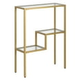thumbnail image 1 of Evelyn&Zoe Lovett 22" Wide Rectangular Console Table, Brass, 1 of 8