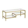 thumbnail image 1 of Evelyn&Zoe Lovett 45" Wide Rectangular Coffee Table, Brass, 1 of 7
