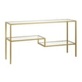 thumbnail image 1 of Evelyn&Zoe Lovett 55" Wide Rectangular Console Table, Brass, 1 of 7