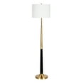 thumbnail image 1 of Evelyn&Zoe Lyon Two-Tone Floor Lamp with Fabric Shade, Brass/Matte Black/White, 1 of 9