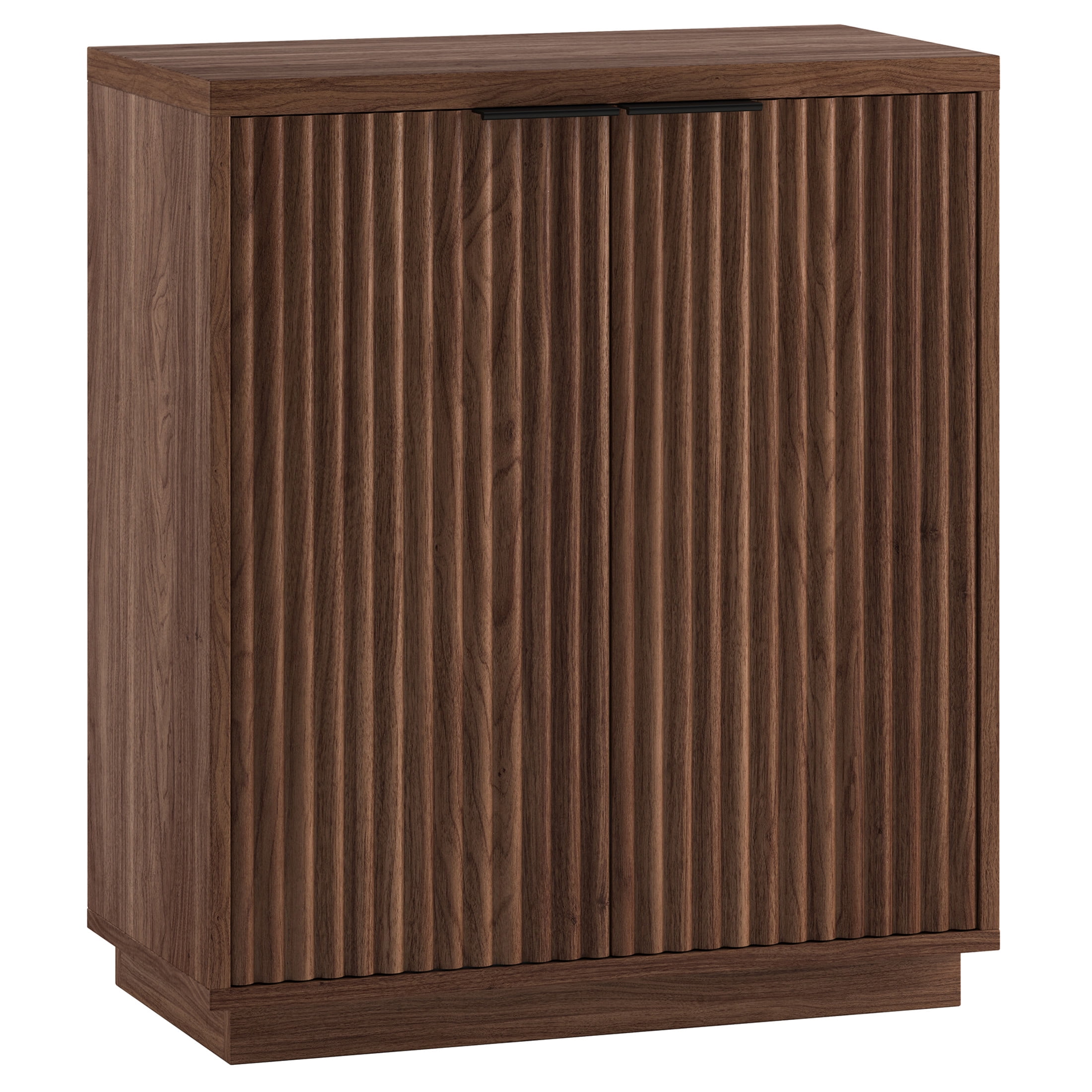 Evelyn&Zoe Modern/Contemporary 28" Wide Satin Walnut Accent Cabinet