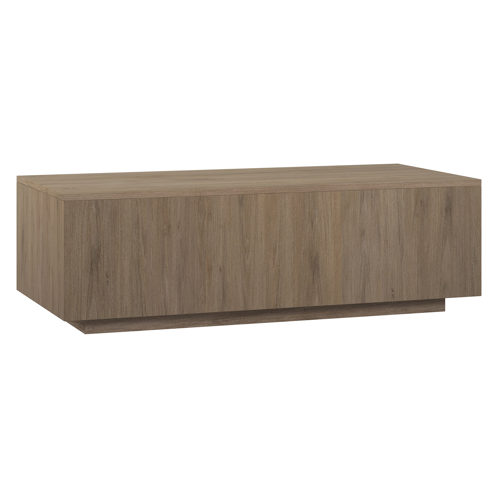 Antiqued Gray Oak Rectangular Wood Coffee Table, 48"