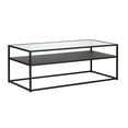 thumbnail image 1 of Evelyn&Zoe Metal Ada Rectangular Coffee Table Black and Bronze Finish, 1 of 6