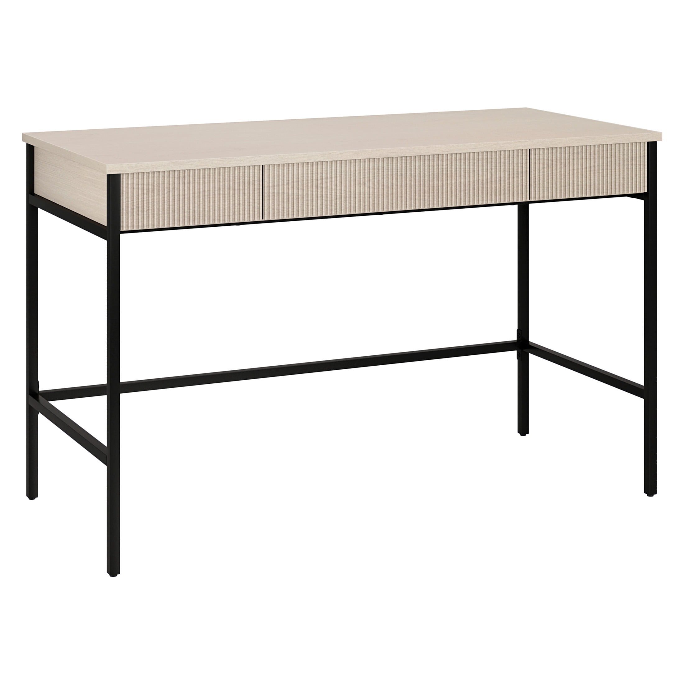 Evelyn&Zoe Mid-Century Modern 48" Wide Alder White Home Office