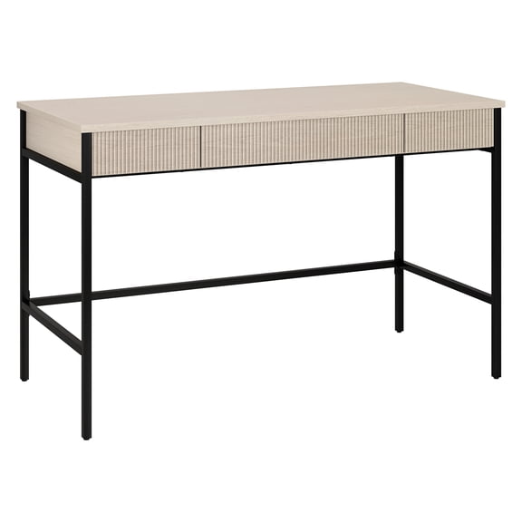 Evelyn&Zoe Mid-Century Modern 48" Wide Alder White Home Office