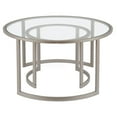 thumbnail image 1 of Evelyn&Zoe Mitera Round Nested Coffee Table, Satin Nickel, 1 of 10